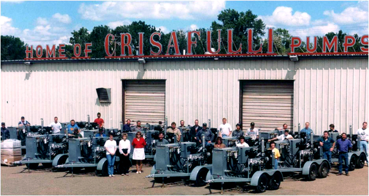 Crisafulli factory, staff, and power units
