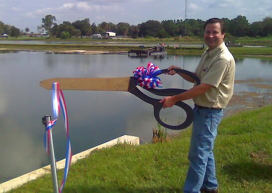 RibbonCutting FLUMP dredge at canal