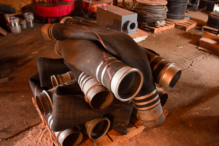 Flexible discharge sections