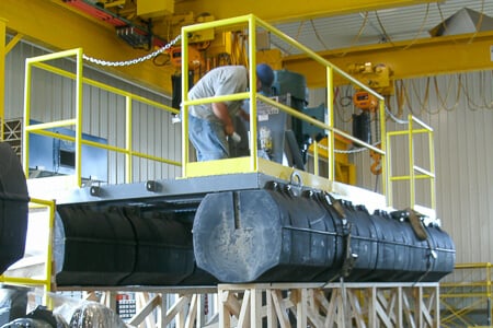 Crisafulli Platform with pump loaded for shipment