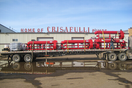 Short Hitch trailer pumps on truck