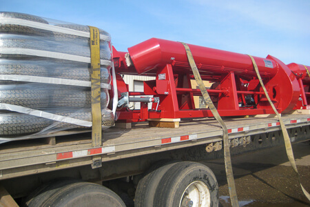Short Hitch trailer pumps in truck